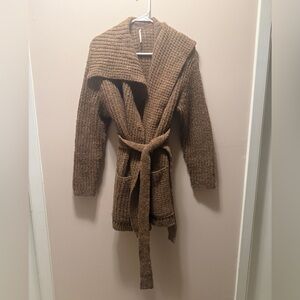 Free People Wool Brown Sweater SIZE S